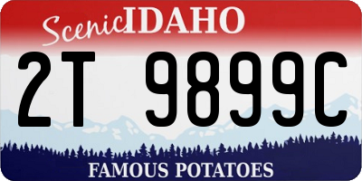 ID license plate 2T9899C