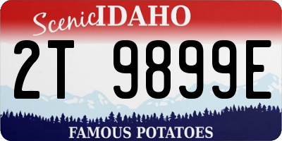 ID license plate 2T9899E