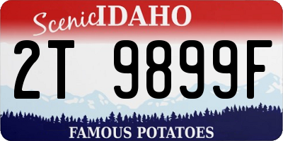 ID license plate 2T9899F