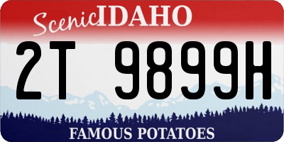 ID license plate 2T9899H