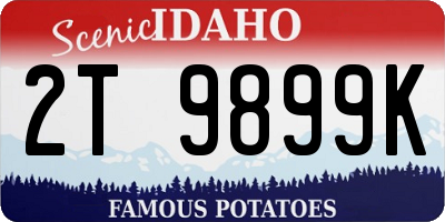 ID license plate 2T9899K