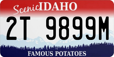 ID license plate 2T9899M