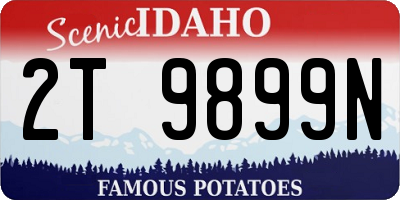 ID license plate 2T9899N