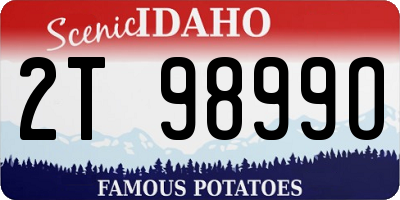 ID license plate 2T9899O