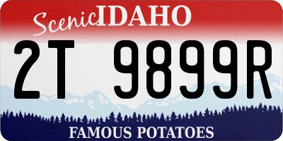 ID license plate 2T9899R