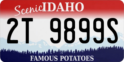 ID license plate 2T9899S