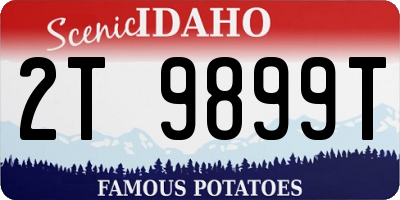 ID license plate 2T9899T