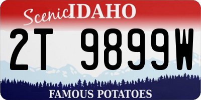 ID license plate 2T9899W