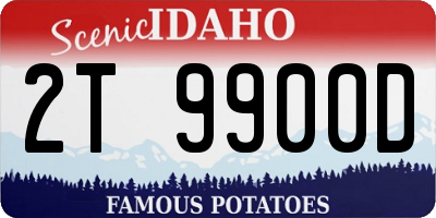 ID license plate 2T9900D