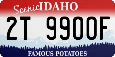 ID license plate 2T9900F