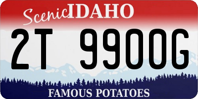 ID license plate 2T9900G