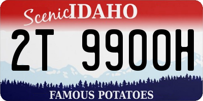 ID license plate 2T9900H