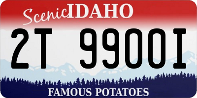 ID license plate 2T9900I