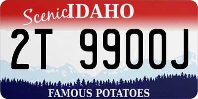 ID license plate 2T9900J