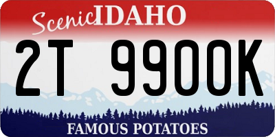 ID license plate 2T9900K