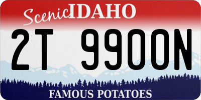 ID license plate 2T9900N