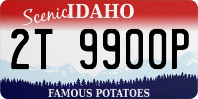 ID license plate 2T9900P