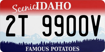 ID license plate 2T9900V