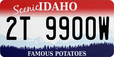 ID license plate 2T9900W