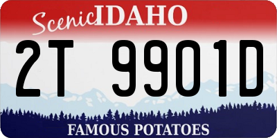 ID license plate 2T9901D
