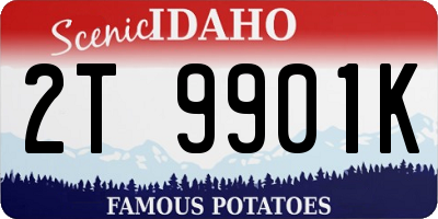 ID license plate 2T9901K