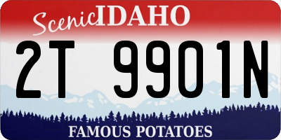 ID license plate 2T9901N