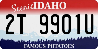 ID license plate 2T9901U