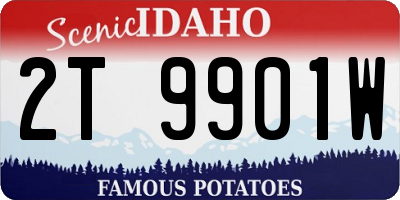 ID license plate 2T9901W