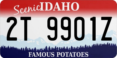 ID license plate 2T9901Z