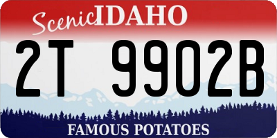 ID license plate 2T9902B