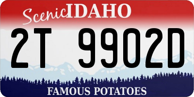 ID license plate 2T9902D