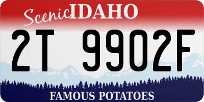 ID license plate 2T9902F
