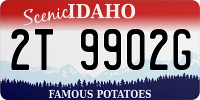 ID license plate 2T9902G