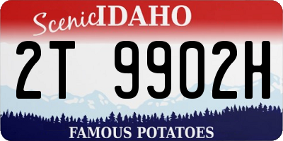 ID license plate 2T9902H