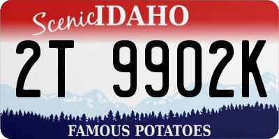 ID license plate 2T9902K