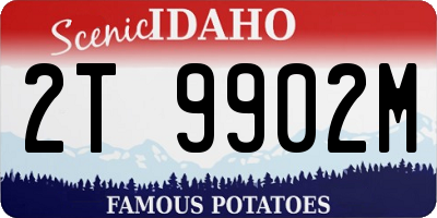 ID license plate 2T9902M