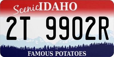 ID license plate 2T9902R