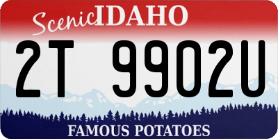 ID license plate 2T9902U