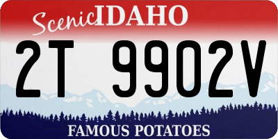 ID license plate 2T9902V