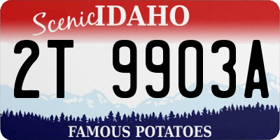 ID license plate 2T9903A