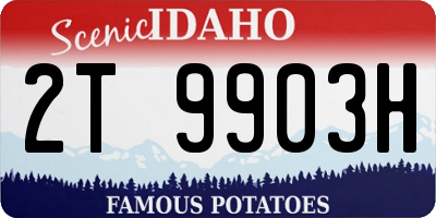 ID license plate 2T9903H