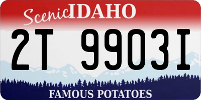 ID license plate 2T9903I