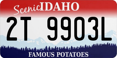 ID license plate 2T9903L