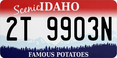 ID license plate 2T9903N