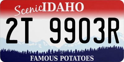 ID license plate 2T9903R