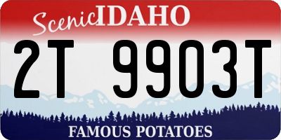 ID license plate 2T9903T