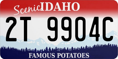 ID license plate 2T9904C