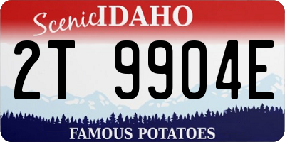 ID license plate 2T9904E