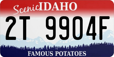 ID license plate 2T9904F