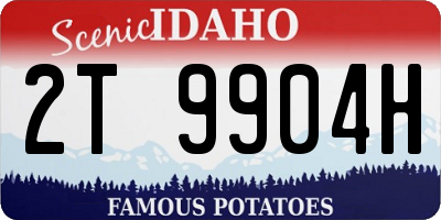 ID license plate 2T9904H